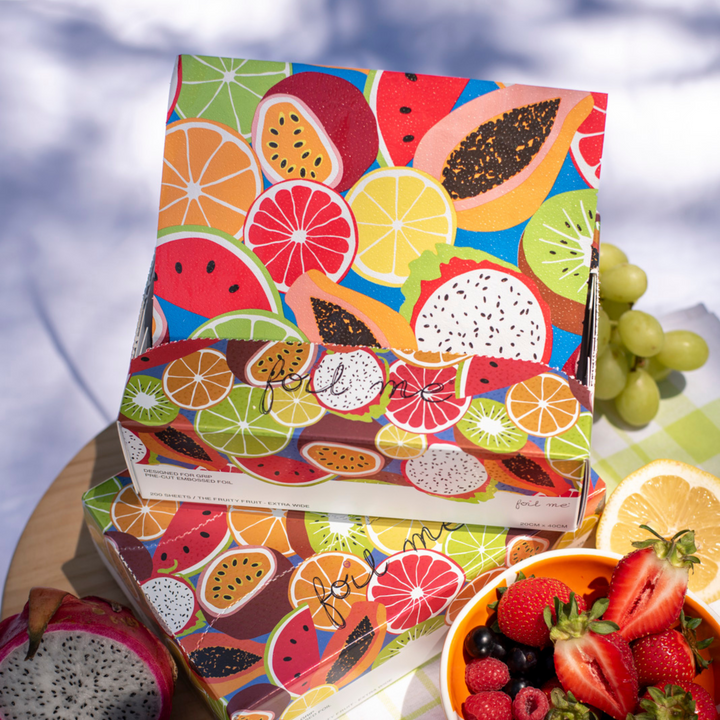 The Fruity Fruit - Extra Wide (PRE-CUT FOIL - 200 Sheets - 20cm x 40cm)